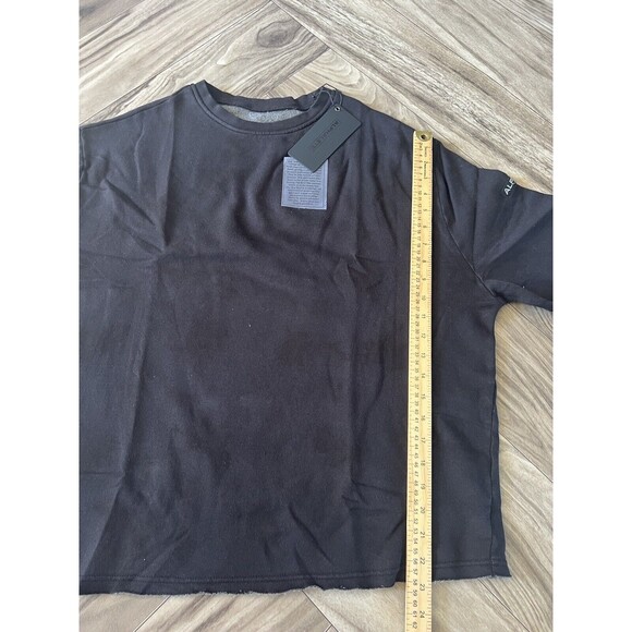 Alphalete Men’s Washed Raw - Cut Sweater - Black Bird, Size Large - Picture 4 of 8